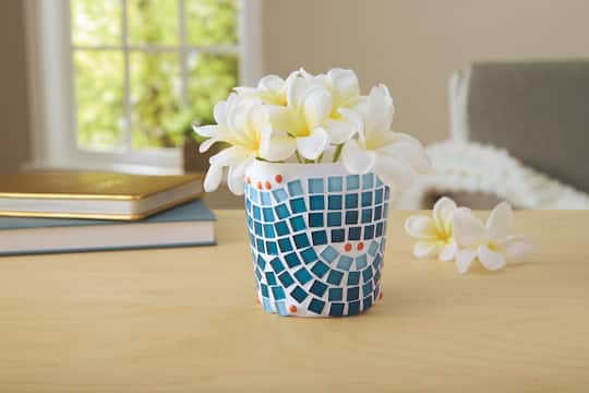 Teal & Orange Mosaic Vase Kit by Make Market®